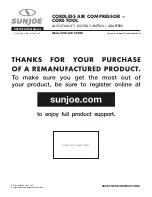 Preview for 1 page of SNOWJOE SUNJOE 24V-AJC-CT-RM Operator'S Manual