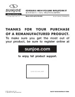 SNOWJOE sunjoe 24V-AJV-LTW-RM Operator'S Manual preview