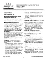 Preview for 2 page of SNOWJOE sunjoe 24V-CSSHRP-CT-RM Operator'S Manual