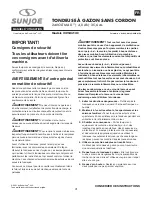 Preview for 41 page of SNOWJOE SUNJOE 24V-MJ14C Operator'S Manual