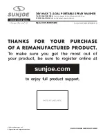 Preview for 1 page of SNOWJOE sunjoe 24V-PSW25-RM Operator'S Manual