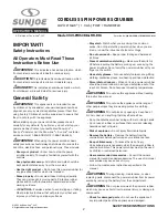 Preview for 2 page of SNOWJOE SUNJOE 24V-PWSCRB-LTW-RM Operator'S Manual