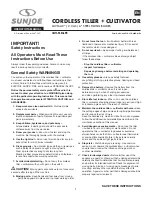 Preview for 1 page of SNOWJOE SUNJOE 24V-TLR-LTE Operator'S Manual