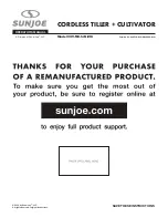 Preview for 1 page of SNOWJOE sunjoe 24V-TLR-SJG-RM Operator'S Manual