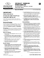 SNOWJOE sunjoe 24V-WB1000 Operator'S Manual preview