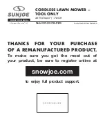 SNOWJOE SUNJOE 24V-X2-17LM-CT-RM Operator'S Manual предпросмотр