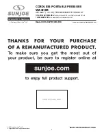 Предварительный просмотр 1 страницы SNOWJOE sunjoe 24V-X2-PW1200-RM Operator'S Manual