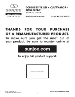 Preview for 1 page of SNOWJOE Sunjoe 24V-X2-TLR14-CT-RM Operator'S Manual