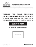 SNOWJOE Sunjoe 24V-X2-TLR14-RM Operator'S Manual preview