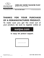 SNOWJOE SUNJOE 24V-XFP5-LTE-RM Operator'S Manual preview