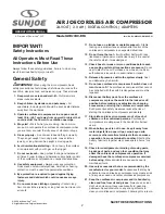 Preview for 2 page of SNOWJOE SUNJOE AIRJ24C-RED-RM Operator'S Manual