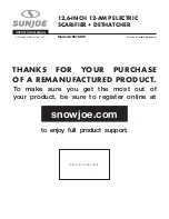 SNOWJOE SUNJOE AJ801E-RM Operator'S Manual preview