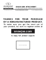 SNOWJOE SUNJOE GTS4000E-8CS-CGY-RM Operator'S Manual preview