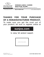 SNOWJOE sunjoe GTS4001C-BLK-RM Operator'S Manual preview