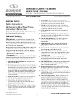 Preview for 2 page of SNOWJOE sunjoe GTS4001C-BLK-RM Operator'S Manual