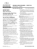 Preview for 2 page of SNOWJOE Sunjoe iON100V-24HT-CT-RM Operator'S Manual