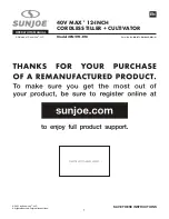 Предварительный просмотр 1 страницы SNOWJOE sunjoe iON12TL-RM Operator'S Manual