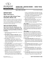 Preview for 2 page of SNOWJOE sunjoe iON16LM-CT-RM Operator'S Manual