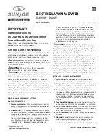 SNOWJOE sunjoe MJ400E Operator'S Manual preview