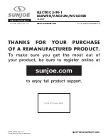 SNOWJOE SUNJOE SBJ605E-RED-RM Operator'S Manual preview