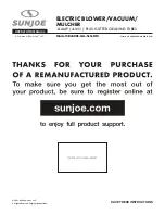 SNOWJOE Sunjoe SBJ606E-GA-SJG-RM Operator'S Manual preview