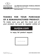 SNOWJOE Sunjoe SJ-APS-1G-RM Operator'S Manual preview