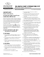 SNOWJOE Sunjoe SJFP35-STN-BRL Operator'S Manual preview