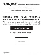 SNOWJOE Sunjoe SPX-FC26-RM Assembly Quick Manual предпросмотр