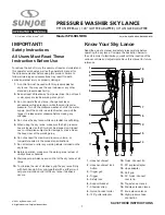 Preview for 2 page of SNOWJOE Sunjoe SPX-SRL9-RM Operator'S Manual