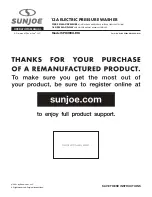 Предварительный просмотр 1 страницы SNOWJOE Sunjoe SPX2004-GRY-RM Operator'S Manual