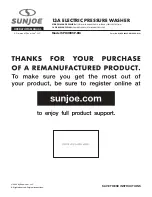 Предварительный просмотр 1 страницы SNOWJOE SUNJOE SPX2005P-RM Operator'S Manual