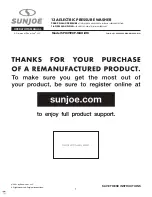 SNOWJOE SUNJOE SPX2598P-MAX-RM Operator'S Manual предпросмотр