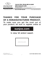 Предварительный просмотр 1 страницы SNOWJOE Sunjoe SPX2599-MAX-RM Operator'S Manual