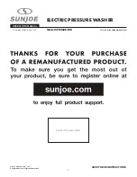 Предварительный просмотр 1 страницы SNOWJOE Sunjoe SPX2600-RM Operator'S Manual