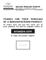 SNOWJOE SUNJOE SPX4003-RM Operator'S Manual предпросмотр