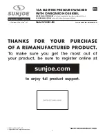 SNOWJOE Sunjoe SPX4501-RM Operator'S Manual предпросмотр