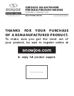 Предварительный просмотр 1 страницы SNOWJOE SUNJOE SPX6001C-XR-RM Operator'S Manual