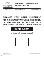 Предварительный просмотр 1 страницы SNOWJOE SUNJOE SPX9009-PRO-RM Operator'S Manual