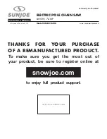 Preview for 1 page of SNOWJOE SUNJOE SWJ801E-RM Operator'S Manual