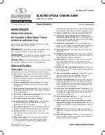 SNOWJOE Sunjoe SWJ801E Operator'S Manual preview