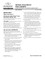 SNOWJOE sunjoe SWP27M Operator'S Manual preview