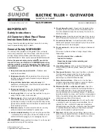 Preview for 2 page of SNOWJOE SUNJOE TJ600E-RM Operator'S Manual