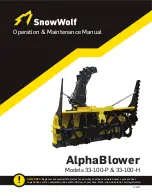 SnowWolf AlphaBlower 33-100-H Operation & Maintenance Manual preview