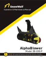 Предварительный просмотр 1 страницы SnowWolf AlphaBlower 36-106-P Operation & Maintenance Manual