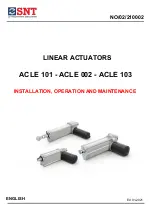 Предварительный просмотр 1 страницы SNT ACLE 002 Installation, Operation And Maintenance Manual