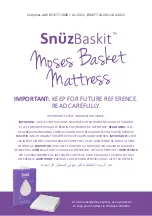 Snuz Baskit Moses Basket Mattress Manual preview