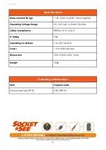 Preview for 6 page of Socket & See EPF 30 Instruction Manual & Specification