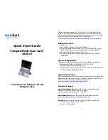 Socket CompactFlash Scan Card Series 5 Quick Start Manual preview