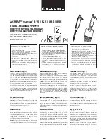 Preview for 1 page of socorex ACURA 815 Operating Instructions Manual