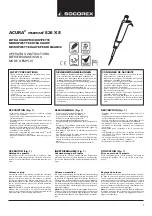 socorex ACURA 826 XS Operating Instructions Manual preview